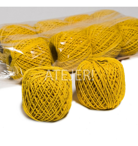 Hilo Chanchero Algodón 10 Unidades X 37 Metros Amarillo