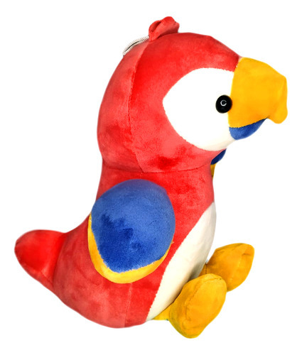 Loro Perico Rojo Apapachable Juguete Peluche Adorable