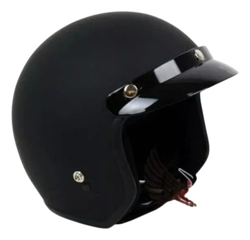 Casco Pgr Negro Mate 3/4 Talla L