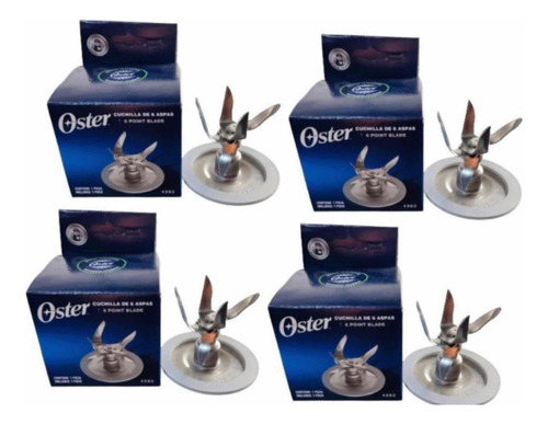 Kit De 4 Cuchillas Para Licuadora Oster Reversible 6 Navajas