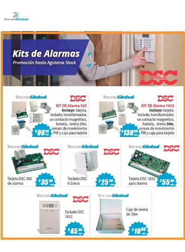 Imagen 6 de 8 de Alarma Para Casa Kit Dsc 1832 585 Sensor De Movimiento