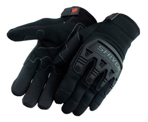 Luva Shiver Duke Motoqueiro Moto Motociclista Proteção Full Cor Preta Tamanho G/GG