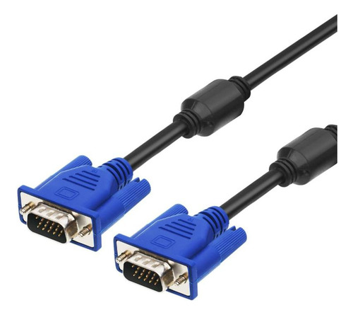 Cable Vga 1.8 Metros Azul Cable Grueso Resistente | Uso Rudo