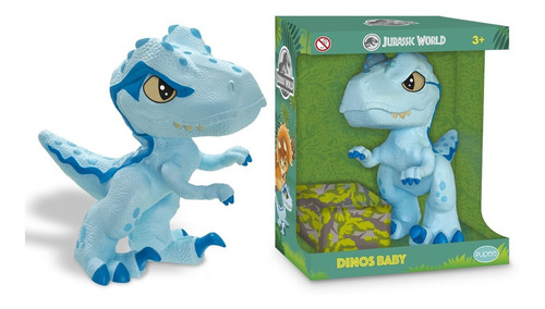 Imagem 10 de 10 de Jurassic World Velociraptor Blue Dinos Baby Azul Articulado