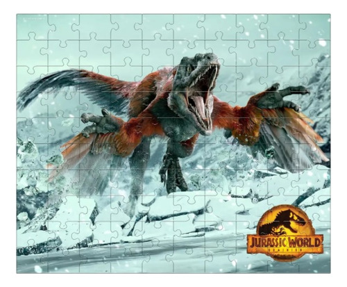 Quebra Cabeça 100 Peça Jurassic World Dinossauro Puzzle Mimo