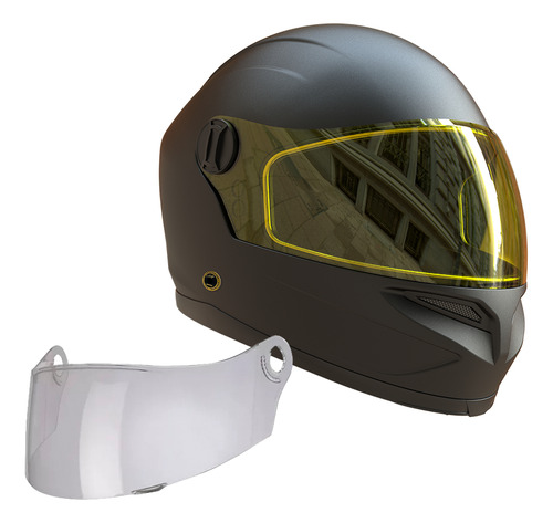 Casco Moto Vertigo Vintage Retro Full Face Gold Ed.gravedadx