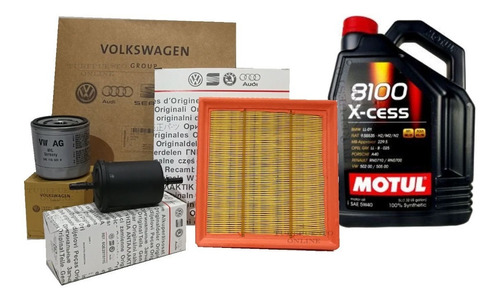 Kit Filtros + Aceite Motul 8100 Vw Suran Cross 1.6 16v Msi