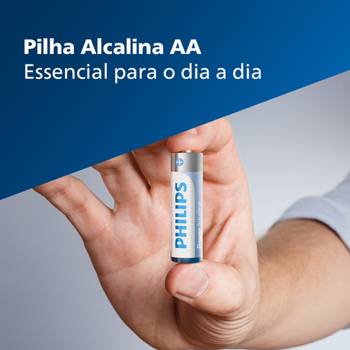 32 Pilhas Bateria Aa Pequena 2a Alcalina Philips 2 Cartelas
