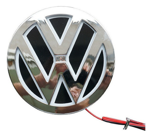 Logo Led Volkswagen 3 D Color Blanco Vw 11cm