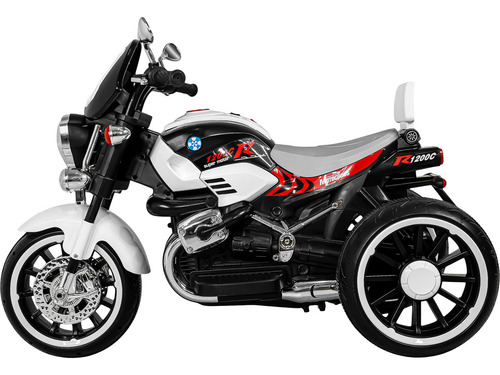 Montable Electrico Motocicleta 12v Niños 2-8 Años Bluetooth Color Blanco