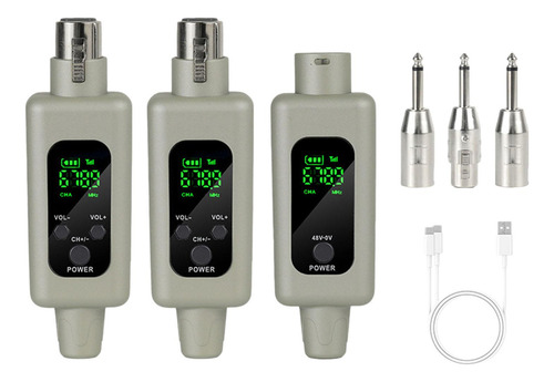 Juego De Adaptador De Micrófono Xlr Kit De De 1 Por 2 Gris