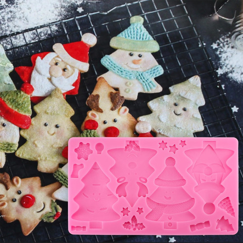 Molde De Silicona Para Fondant Con Forma De Árbol De Navidad