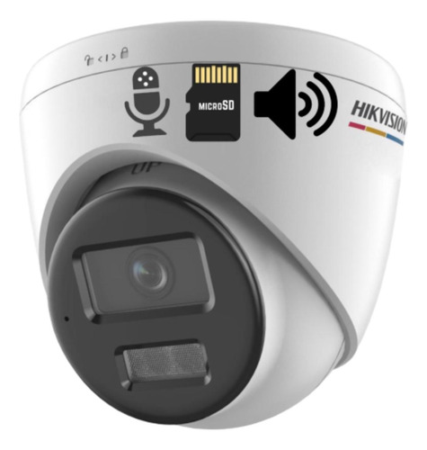 Câmera Hikvision Colorvu Dome Ds-2cd1327g2h-liuf/srb(2.8mm)