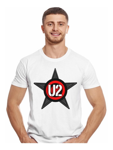 Polera U2 Logo Star Pop Impresión Directa