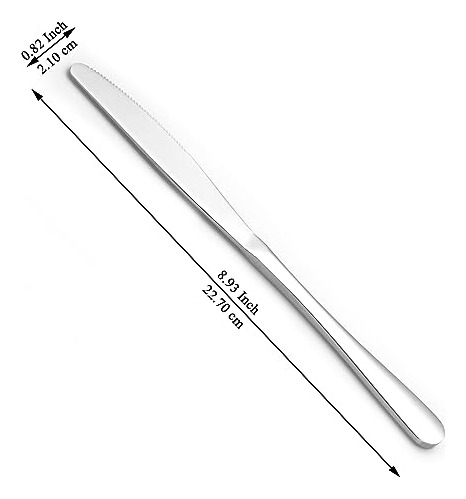 Juego De Cuchillos De Mesa De Acero Inoxidable 12 Piezas