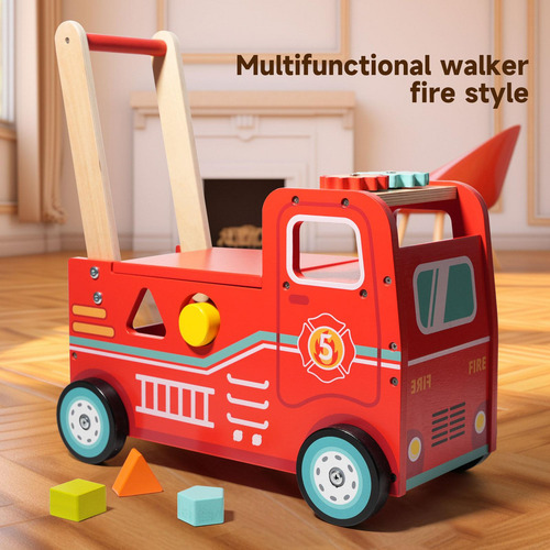 Carrito De Empuje Para Bebé, Juguete De Empuje De Madera