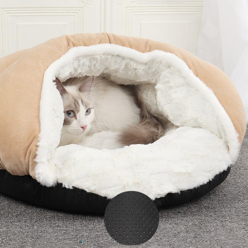 Mascota Gato Cama Para Dormir Invierno Caqui