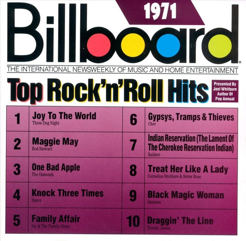 4 Cd's: Billboard: Top Rock'n'roll Hits: 1971-1972-1973-1974