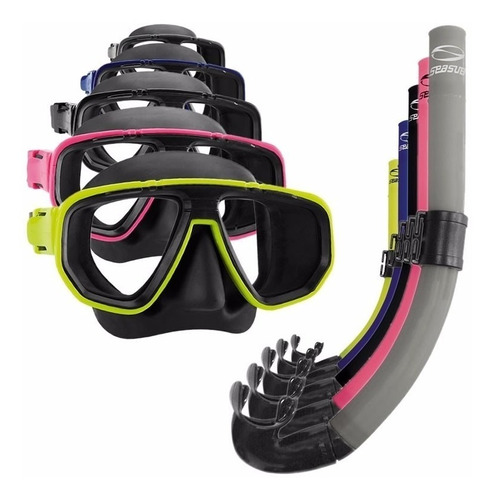 Kit Mergulho Máscara E Snorkel Dua Seasub Original 