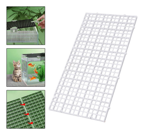 Tampa Anti-salto Para Aquário, Divisor 30x15x1,5cm Branco
