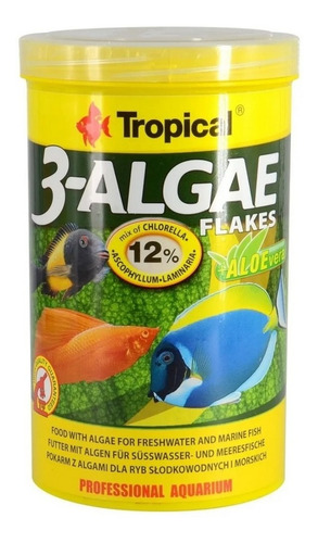 Ração 3-algae Flakes Flocos 50g Tropical