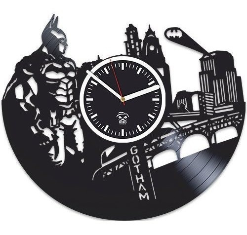 Dc Comics Gotham City Batman Reloj De Pared De Vinilo El Mej