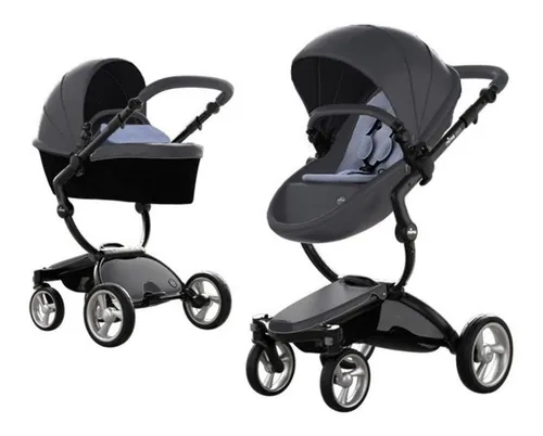 Coche Mima Xari Negro Con Asiento Cool Grey By Maternelle