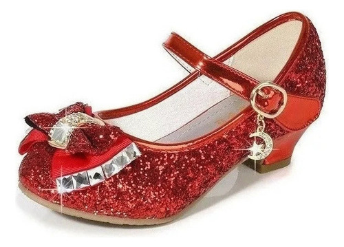 Zapatos De Cuero Para Niñas Rhinestone Bowknot Princess Shoe