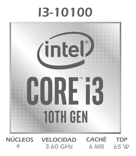 Procesador Intel Core I3-10100 Bx8070110100 De 4 Núcleos
