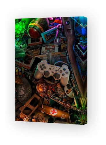 Cuadro 20x30cm Gamer Juego Cura Objetos Busqueda Play