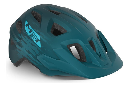 Casco Met Echo Color Azul Petróleo Talla G