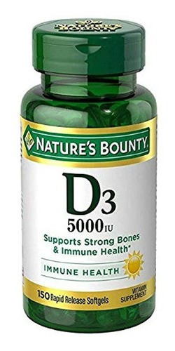 Nature's Bounty Vitamina D-5000 Iu Softgels, Fuerza Máxima 1