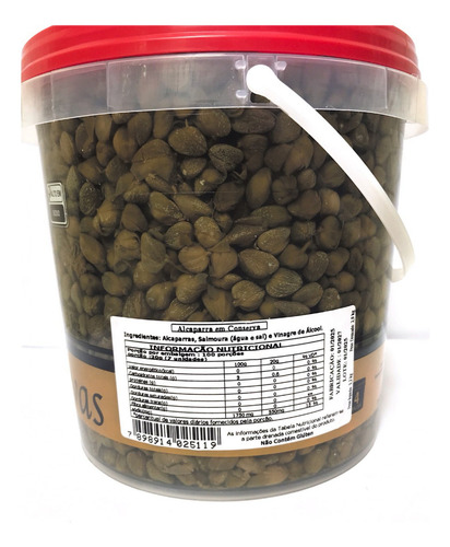 Alcaparra Em Conserva Balde 2kg - Carta Real