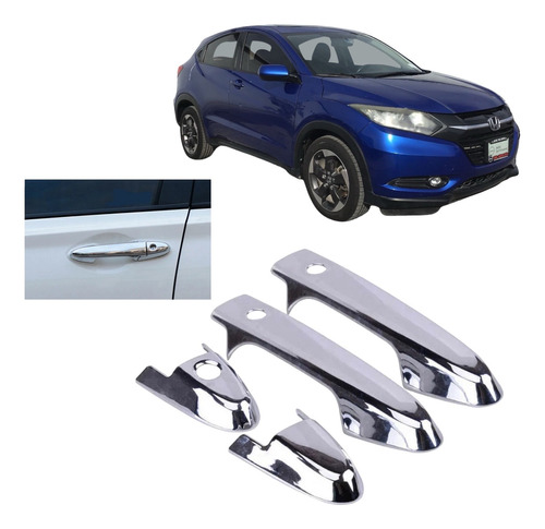 Cubre Manijas Con Boton Honda Hr-v Hrv 2015 2016 2017 2018 2019 Accesorios