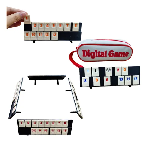 Rummy Game Rummikub 106 Peças Jogo Tabuleiro C/ Bolsa
