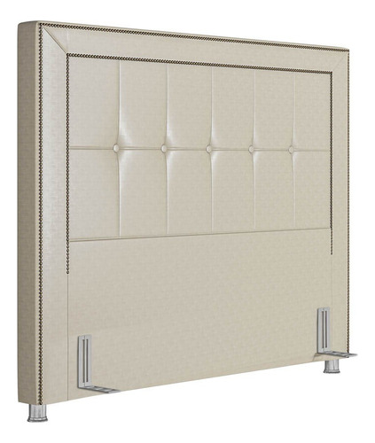 Cabeceira Cama Box Casal 140cm Paolla P02 Facto Pérola Cor Creme