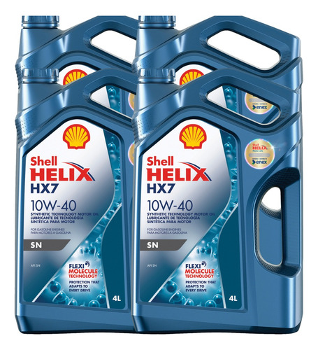 Aceite Para Motor 10w40 Shell Helix Hx7 Sp 16lts