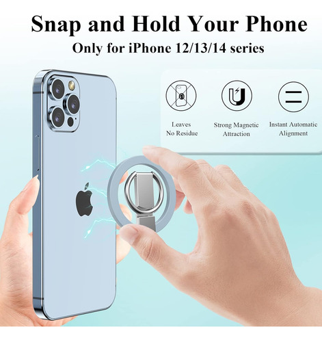 Ldsxay Magnetic Phone Grip, Magnetic Phone Ring Holder Fo...