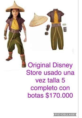 Disfraz Usado 1 Vez - Raya Original De Disney Store. Talla 5
