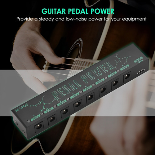 Fonte Alimentação Para Pedal Pedaleira Guitarra 9v M-vave