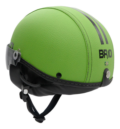 Capacete Coquinho Scooter Elétrica Bike Verde Neon Viseira