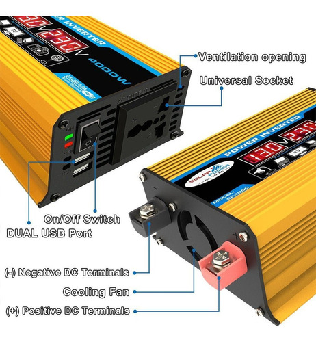 . Inversor De Coche Digital Inteligente De 4000w Y 2