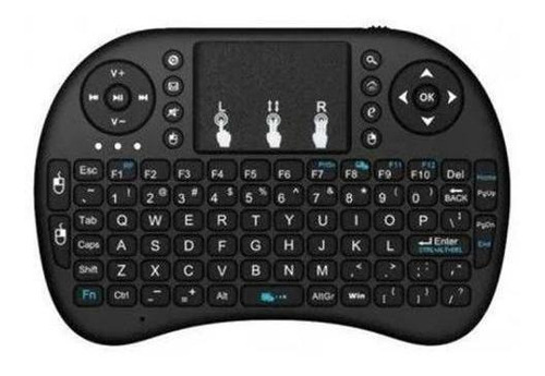 Mini Keyboard Teclado Wifi Controle Com Touch Pad Feitun Cor Preto