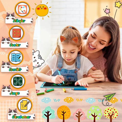 Pizarra Mágica Reutilizable Para Niños De 12 Pulgadas