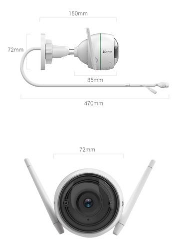 Imagen 2 de 5 de Camara Seguridad Wifi Ezviz C3wn 1080p 2mp Audio Y Microfono