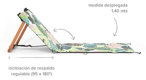 Imagen 7 de 10 de Reposera Plegable Diseño Selva Chilly