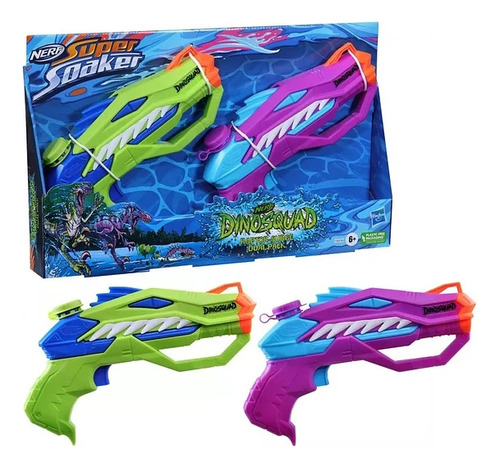 Nerf Super Soaker Dinosquad Raptor Surge Dual Pack