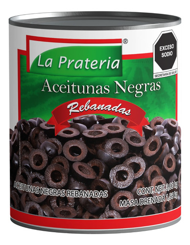 Aceitunas Negras Rebanadas 6 Latas De 3kg La Prateria