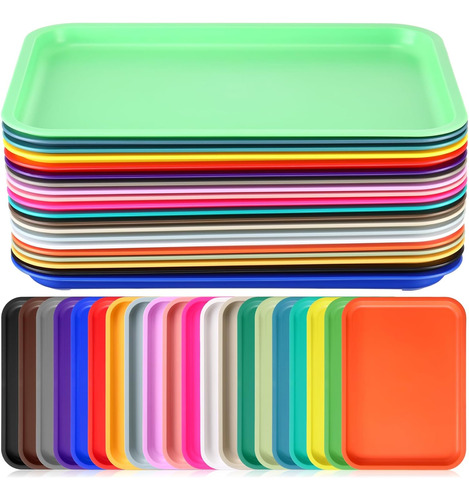 Set De Bandejas Sintuff Multicolor Rectangular 25.4 X 17.8cm