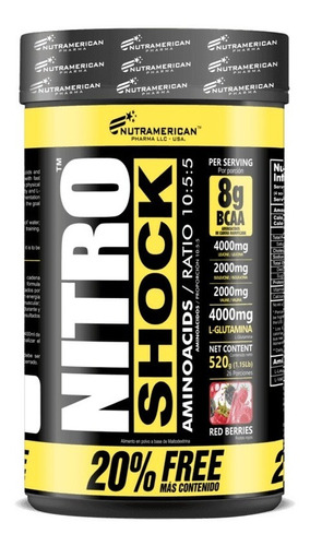 Nitro Shock Aminoácidos Bcaa - Unidad a $94900